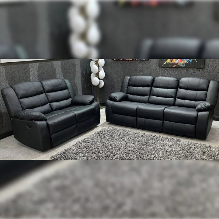 Roma Leather Recliner Sofa with Cup Holders – 3+2 Seater Luxury Sofa for Homes