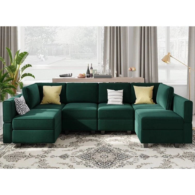 Arvon Premium Fabric U-Shape Sofa – Modern Large Sectional
