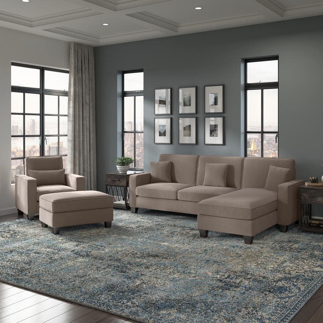 Moscow 1 Seater + 4 Seater L-Shape Sofa – Modern Living Room Set