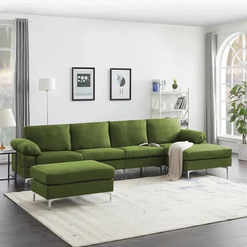 Coral 6 Seater U-Shape Sofa – Modern Family Sectional Couch