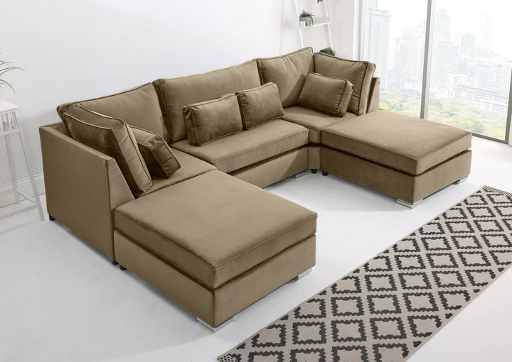 Lux U-Shape Fullback Sofa – Modern Spacious Sectional
