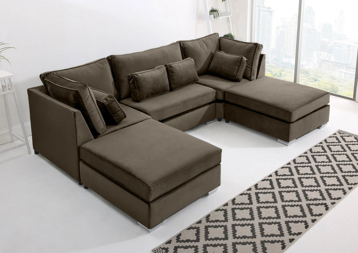 Lux U-Shape Fullback Sofa – Modern Spacious Sectional