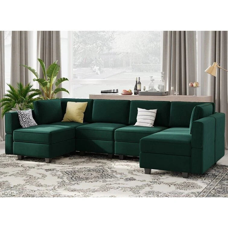 Arvon Premium Fabric U-Shape Sofa – Modern Large Sectional