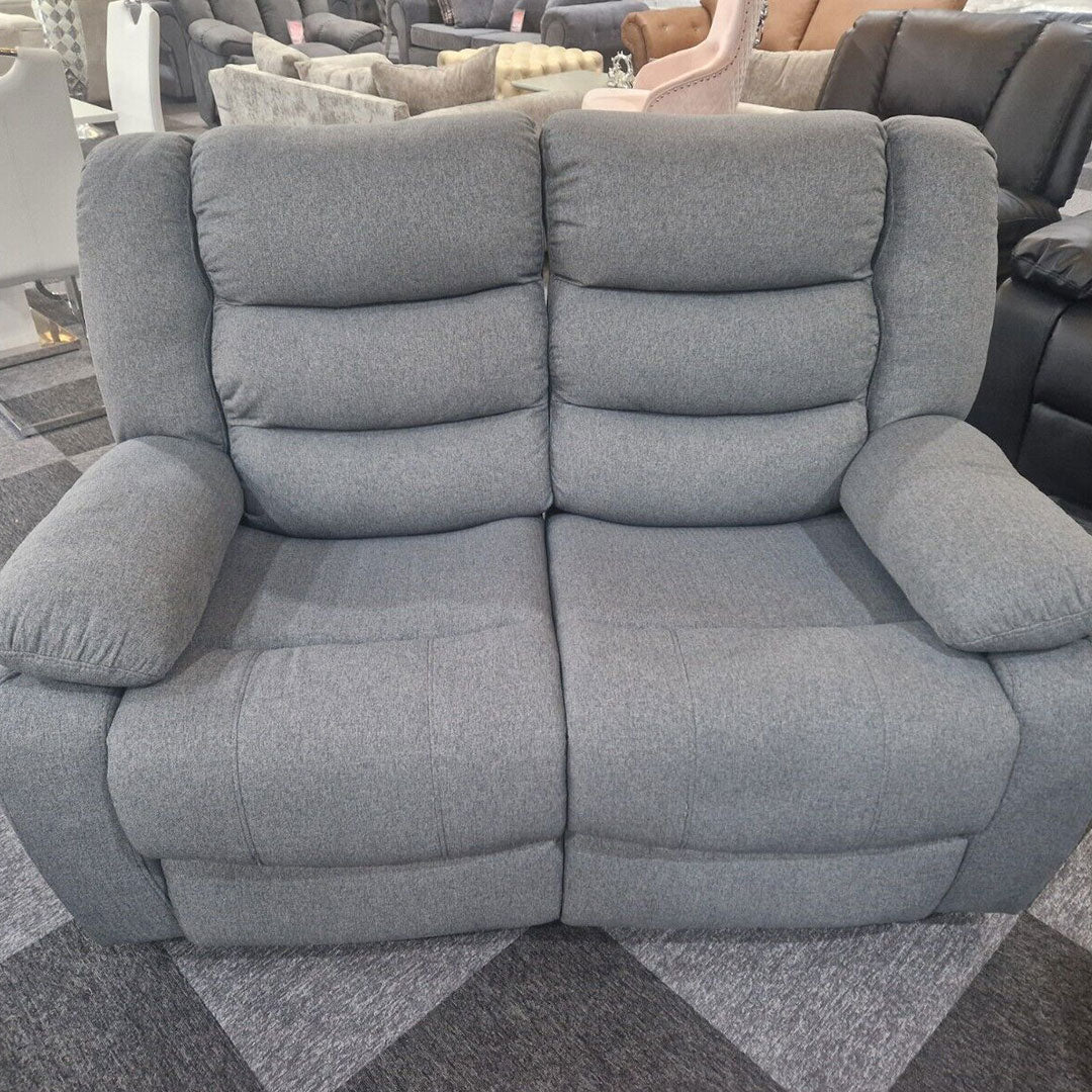 Roma Fabric Recliner Sofa 3+2 Seater Grey – Comfortable Living