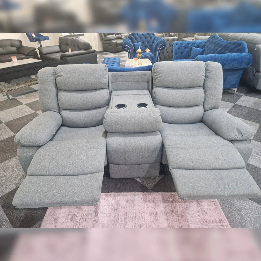 Roma Fabric Recliner Sofa 3+2 Seater Grey – Comfortable Living