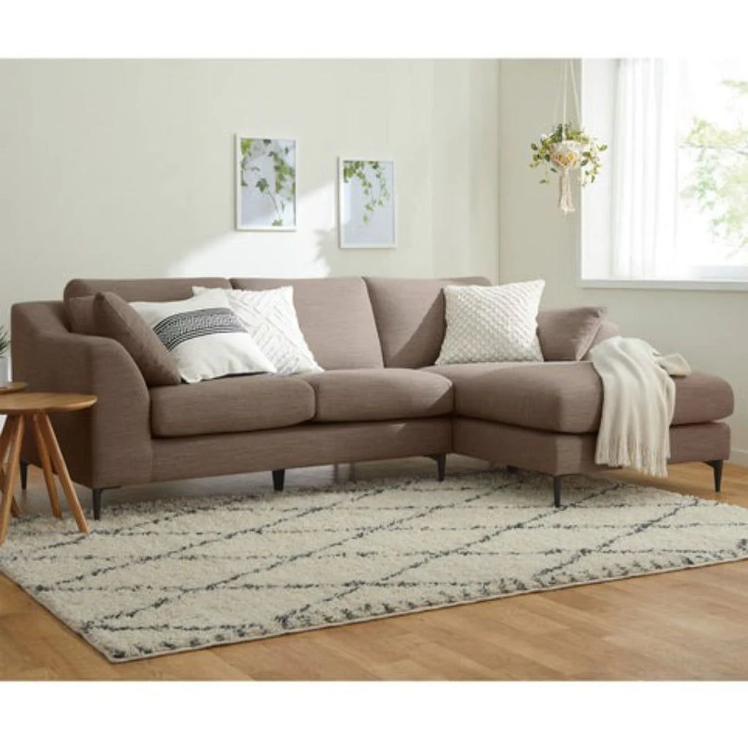 Flora 4 Seater L Shape Fabric Sofa – Stylish & Comfortable Sectional