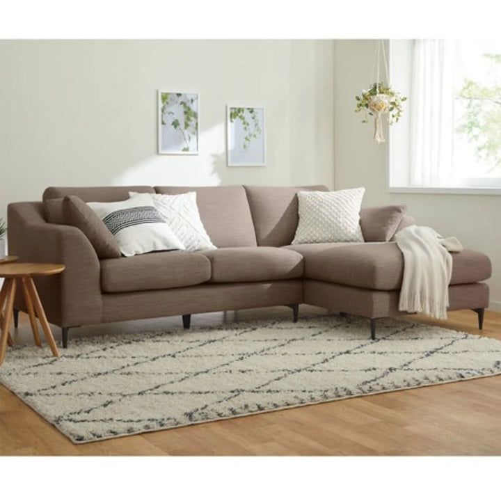 Flora 4 Seater L Shape Fabric Sofa – Stylish & Comfortable Sectional