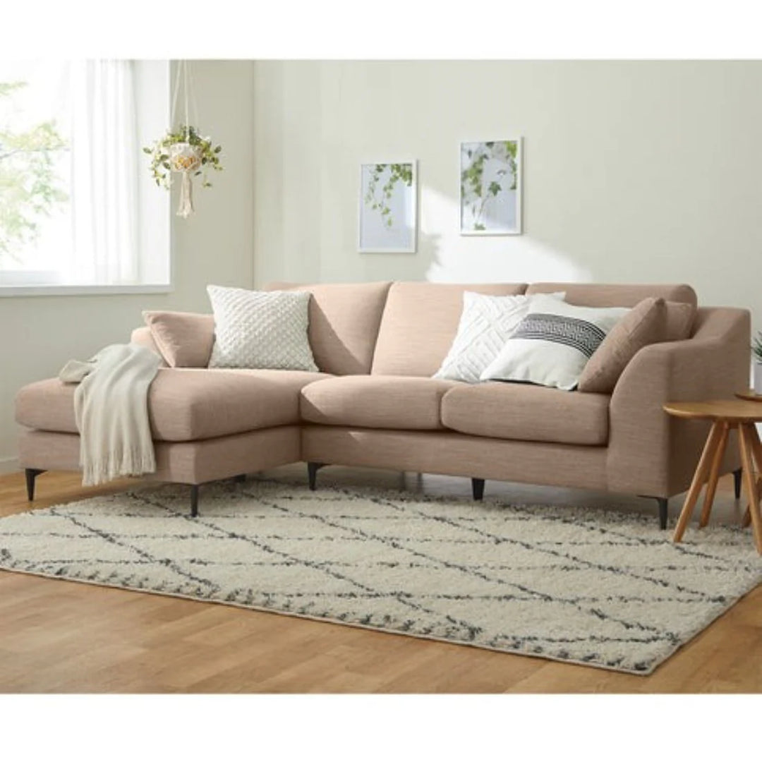 Flora 4 Seater L Shape Fabric Sofa – Stylish & Comfortable Sectional