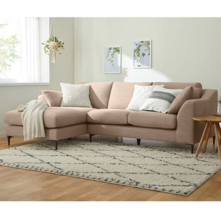 Flora 4 Seater L Shape Fabric Sofa – Stylish & Comfortable Sectional