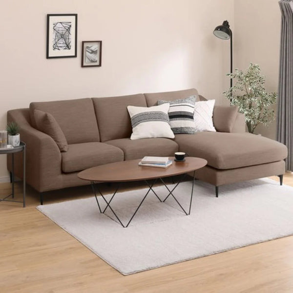 Flora 4 Seater L Shape Fabric Sofa – Stylish & Comfortable Sectional