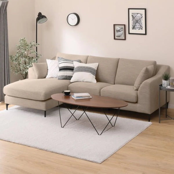 Flora 4 Seater L Shape Fabric Sofa – Stylish & Comfortable Sectional
