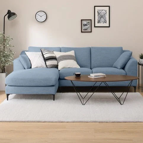 Flora 4 Seater L Shape Fabric Sofa – Stylish & Comfortable Sectional