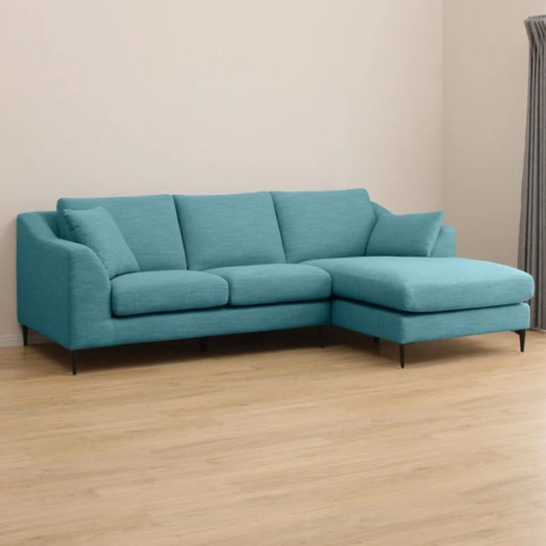 Flora 4 Seater L Shape Fabric Sofa – Stylish & Comfortable Sectional