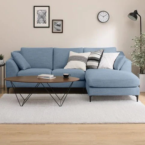 Flora 4 Seater L Shape Fabric Sofa – Stylish & Comfortable Sectional