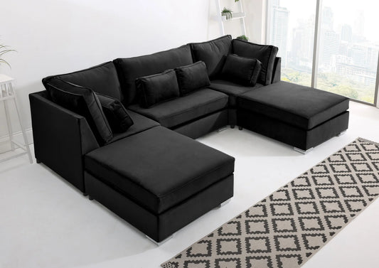 Lux U-Shape Fullback Sofa – Modern Spacious Sectional