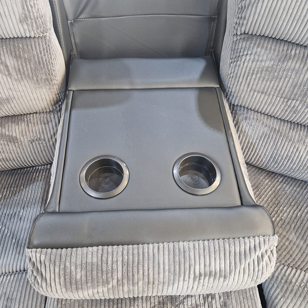 Rio Cord Fabric Recliner Corner Sofa – Spacious Comfort for Modern Homes