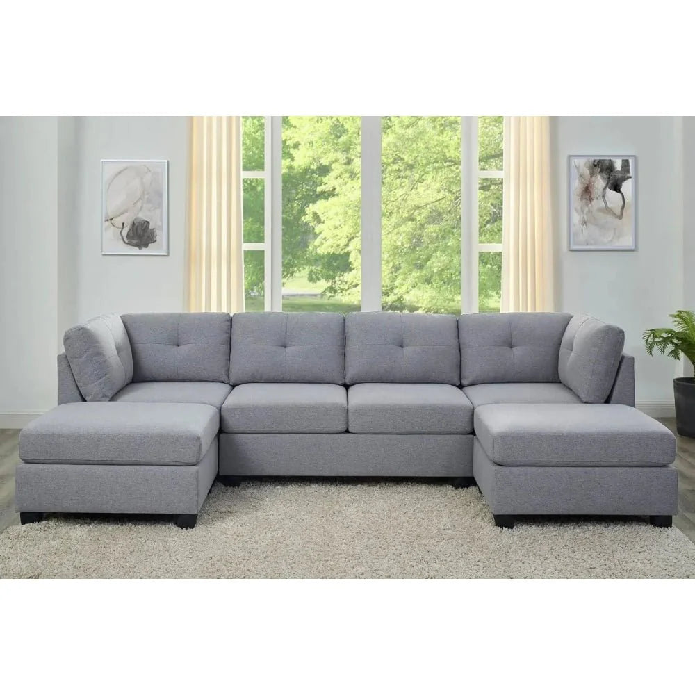 Ailey U-Shape Sofa – Modern Spacious Sectional Couch