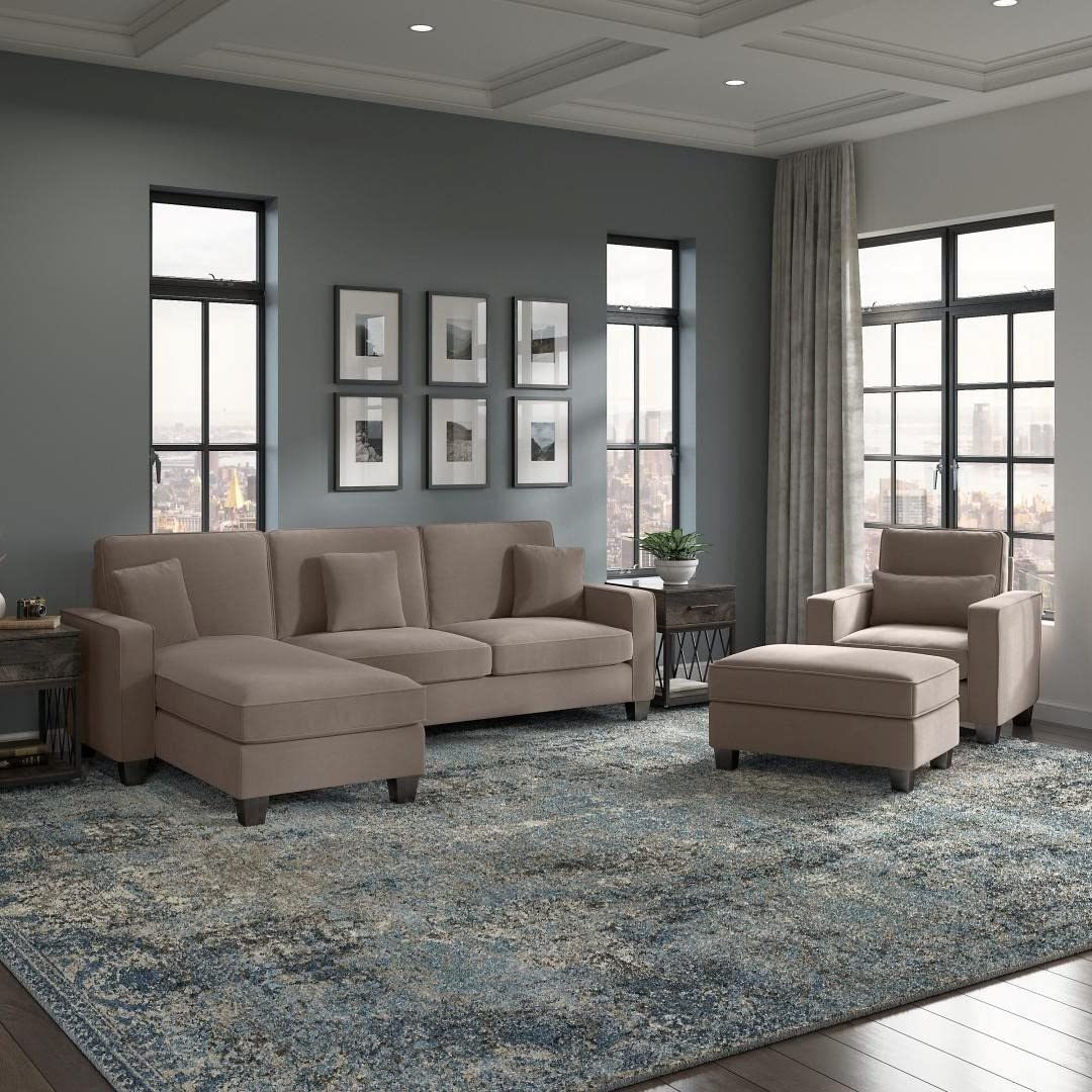 Moscow 1 Seater + 4 Seater L-Shape Sofa – Modern Living Room Set