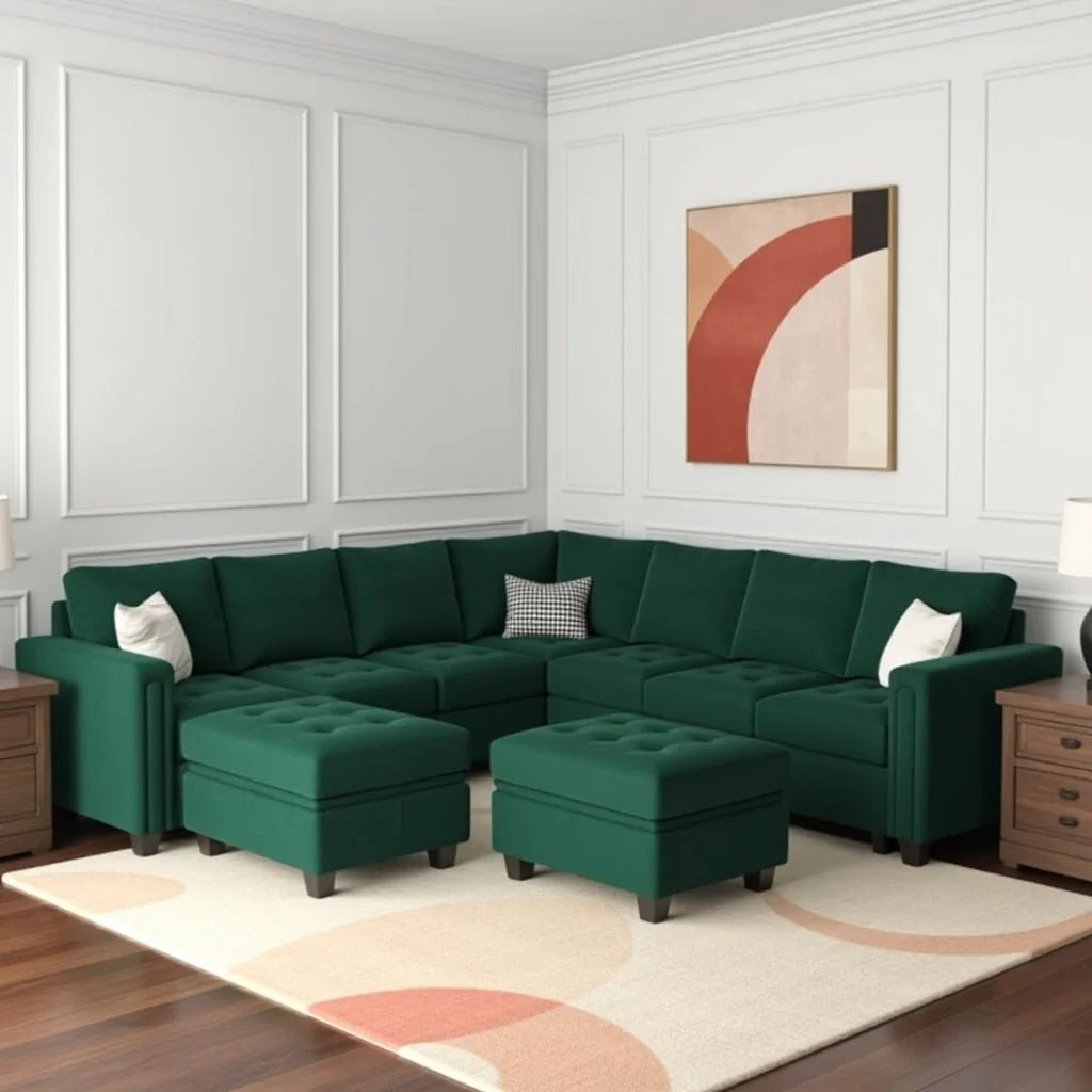 Moris Modular Corner Fabric Sofa – Modern Versatile Sectional