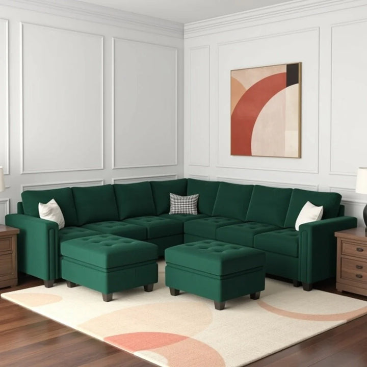 Moris Modular Corner Fabric Sofa – Modern Versatile Sectional