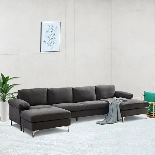 Coral 6 Seater U-Shape Sofa – Modern Family Sectional Couch
