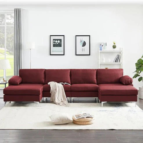 Coral 6 Seater U-Shape Sofa – Modern Family Sectional Couch