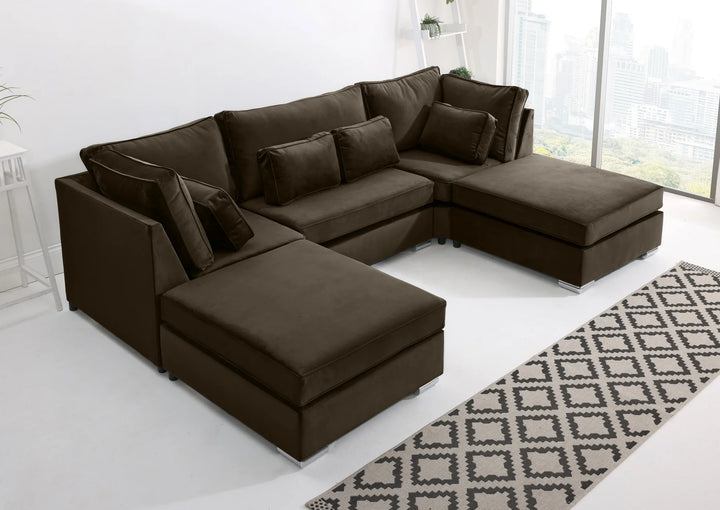 Lux U-Shape Fullback Sofa – Modern Spacious Sectional