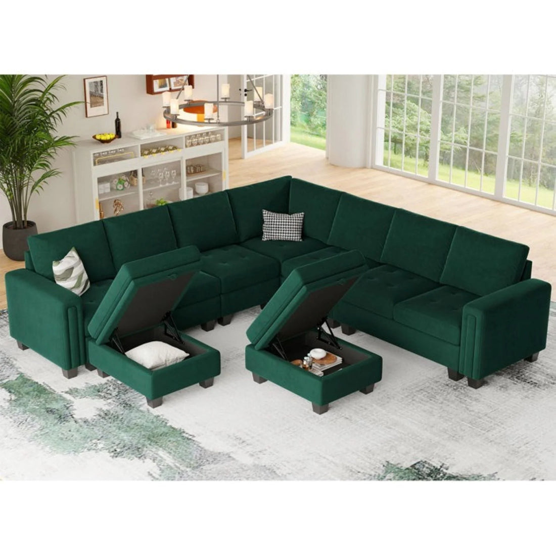 Moris Modular Corner Fabric Sofa – Modern Versatile Sectional