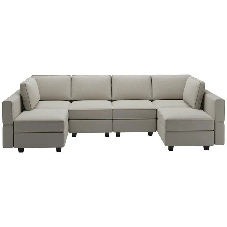 Arvon Premium Fabric U-Shape Sofa – Modern Large Sectional
