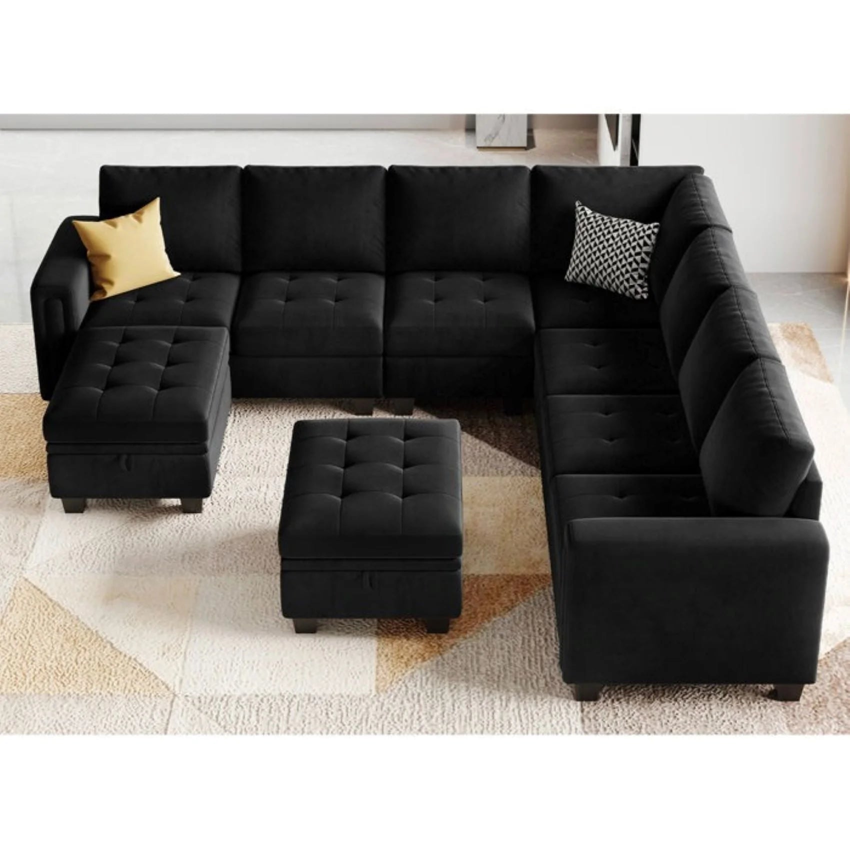 Moris Modular Corner Fabric Sofa – Modern Versatile Sectional