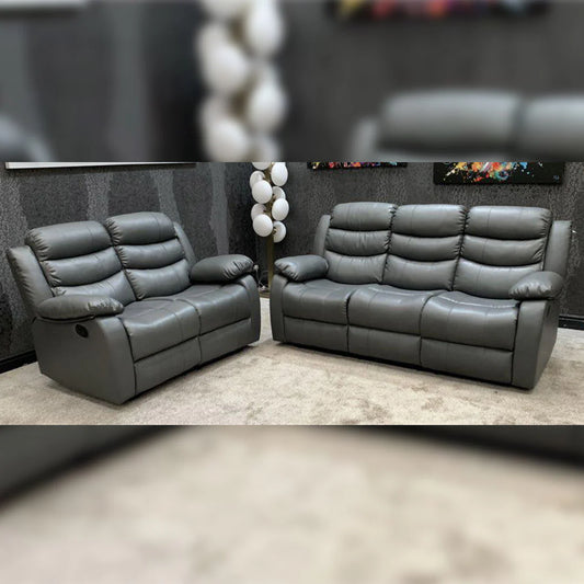 Roma Leather Recliner Sofa with Cup Holders – 3+2 Seater Luxury Sofa for Homes