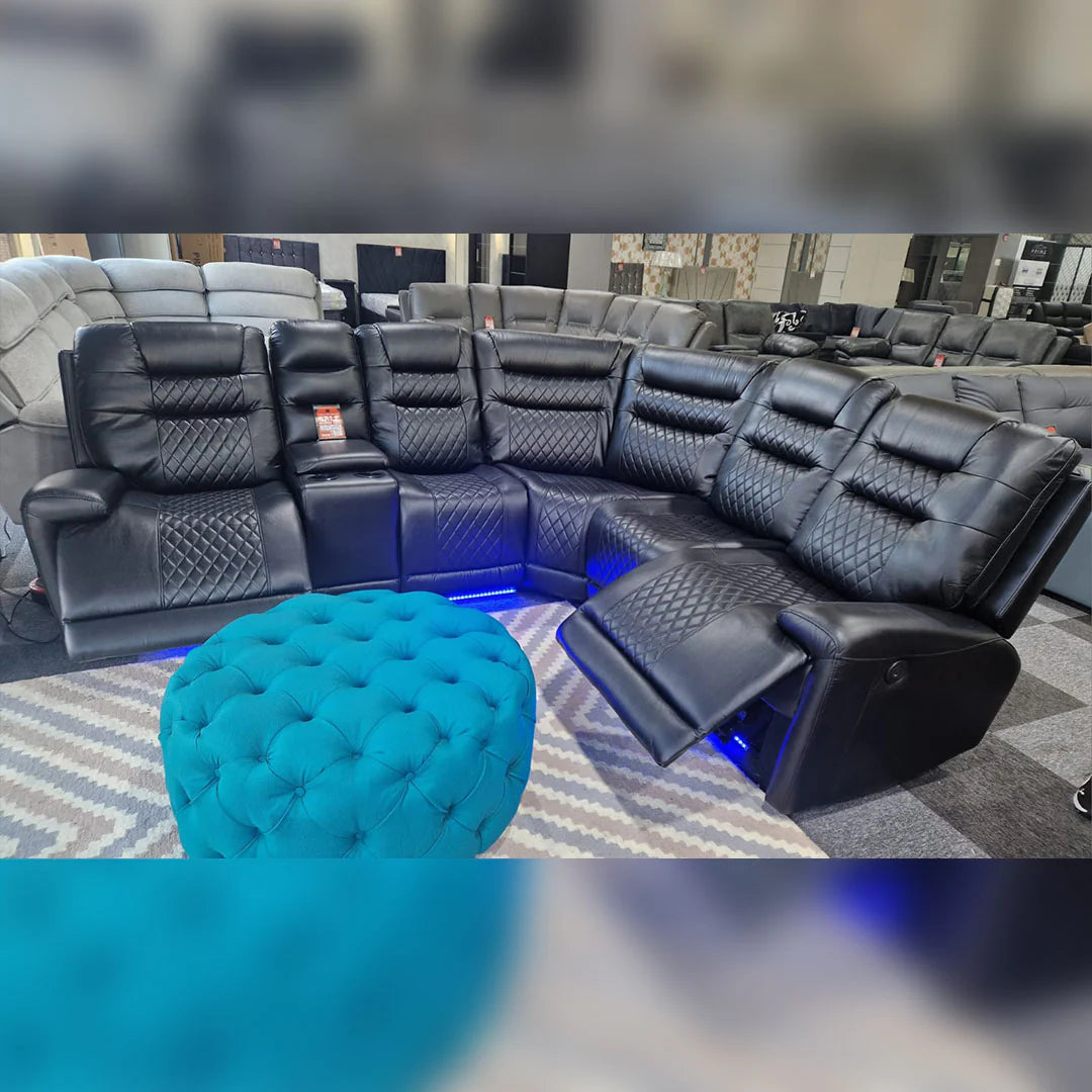 Halifax Leather Electric Recliner Corner Sofa s