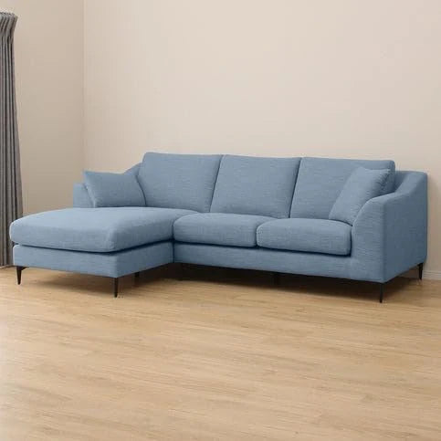 Flora 4 Seater L Shape Fabric Sofa – Stylish & Comfortable Sectional