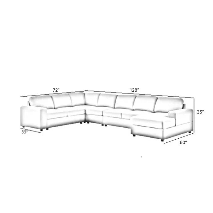 Cirina U-Shape Sofa – Modern Spacious Sectional Couch