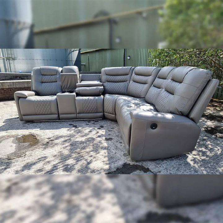 Halifax Leather Electric Recliner Corner Sofa s