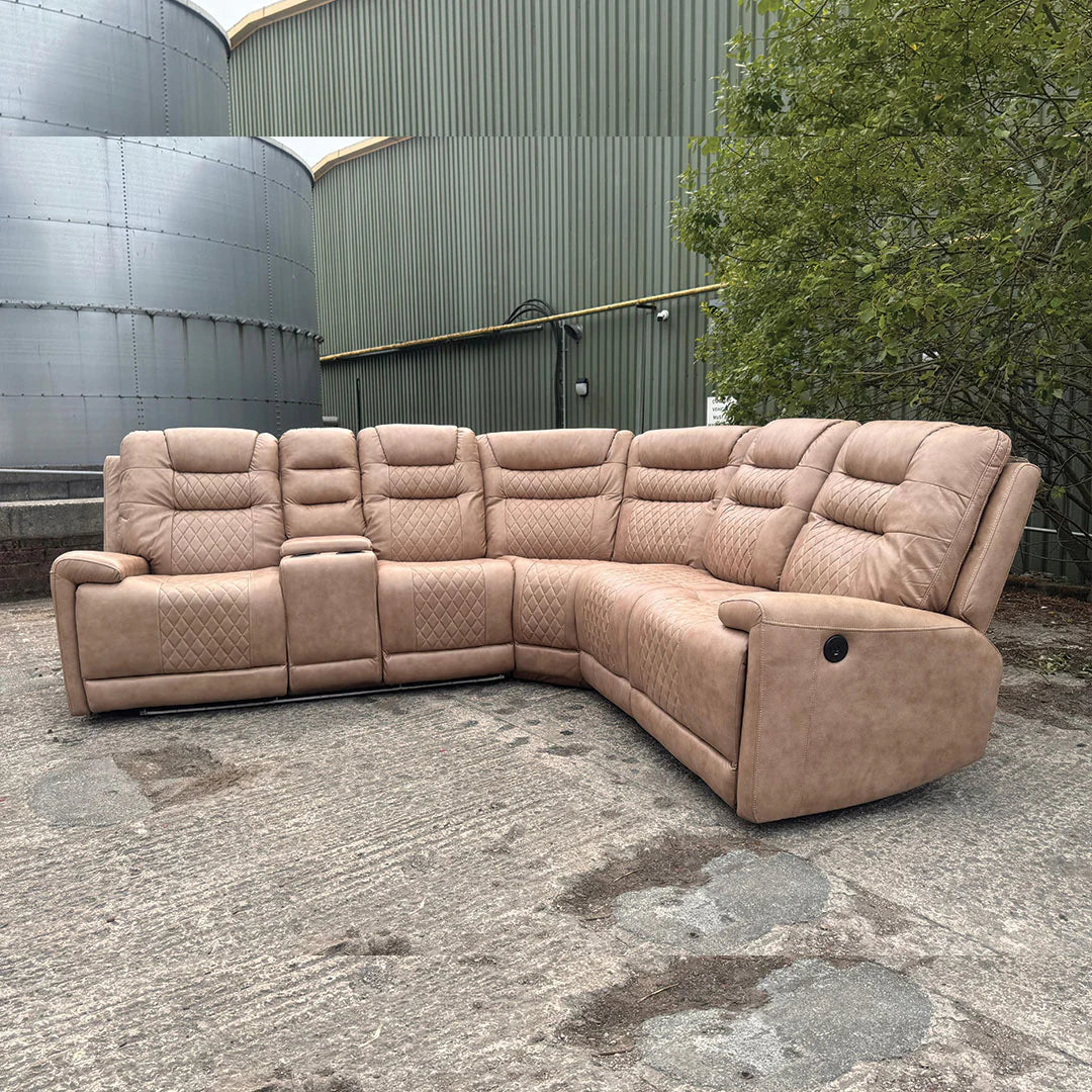 Halifax Leather Electric Recliner Corner Sofa s