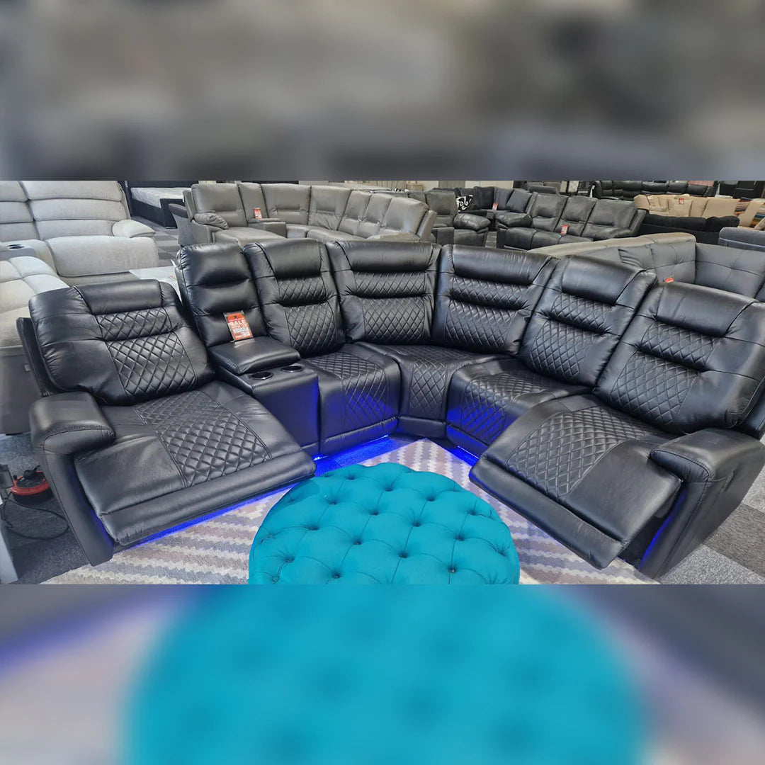 Halifax Leather Electric Recliner Corner Sofa s