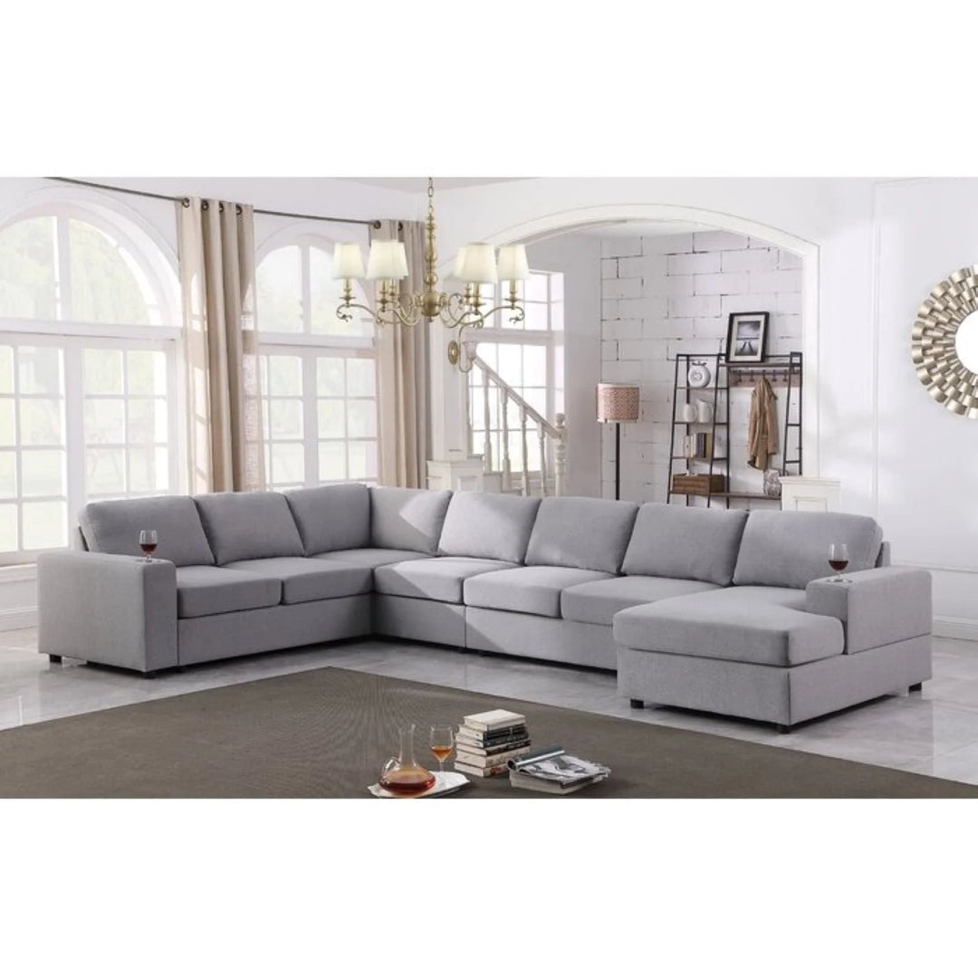 Cirina U-Shape Sofa – Modern Spacious Sectional Couch