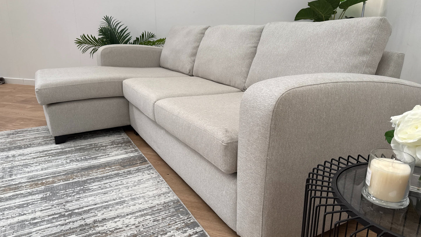 Layla 3 Seater Chaise Fabric Sofa | ABI Convenient Store UK