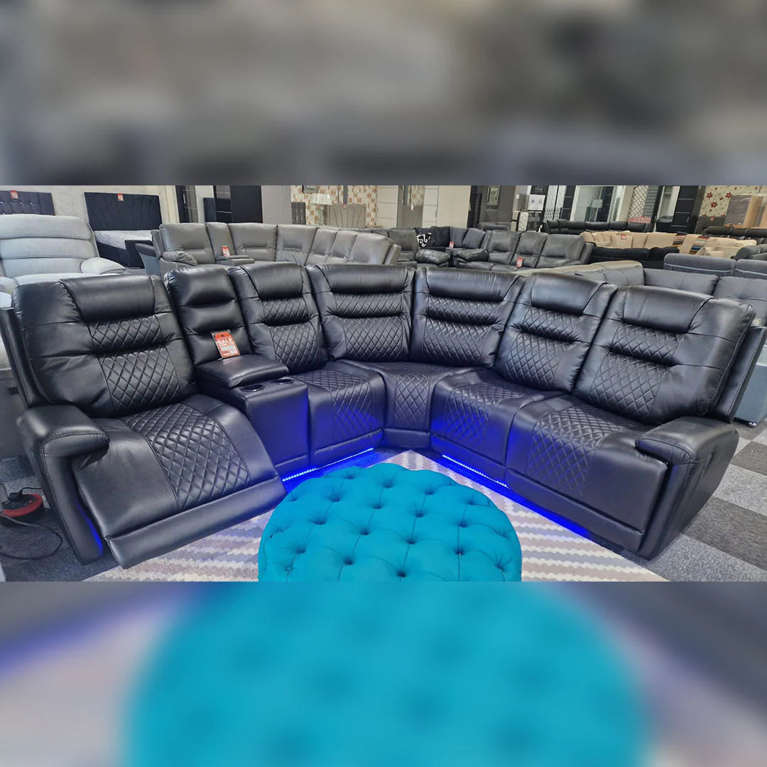 Halifax Leather Electric Recliner Corner Sofa s