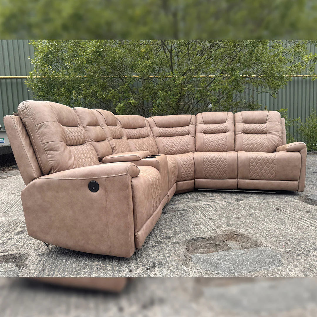 Halifax Leather Electric Recliner Corner Sofa s