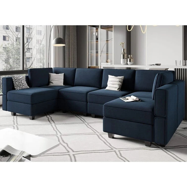 Arvon Premium Fabric U-Shape Sofa – Modern Large Sectional