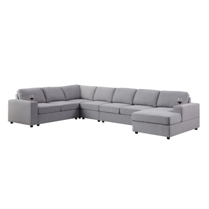Cirina U-Shape Sofa – Modern Spacious Sectional Couch