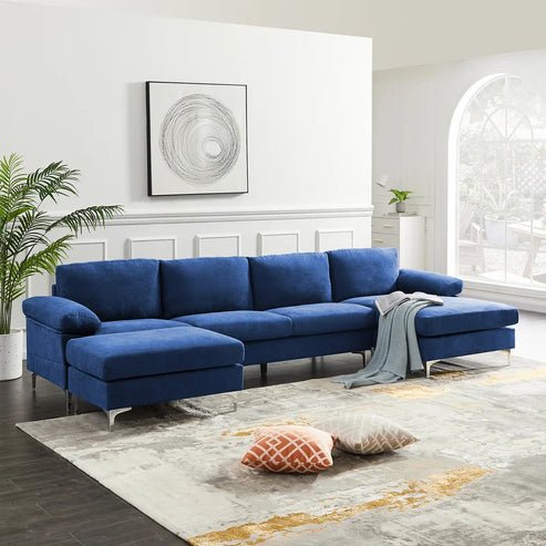 Coral 6 Seater U-Shape Sofa – Modern Family Sectional Couch