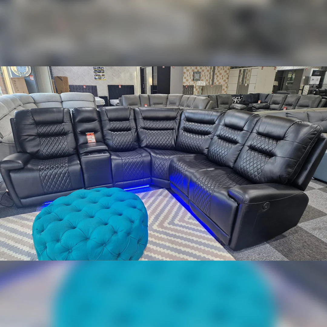 Halifax Leather Electric Recliner Corner Sofa s