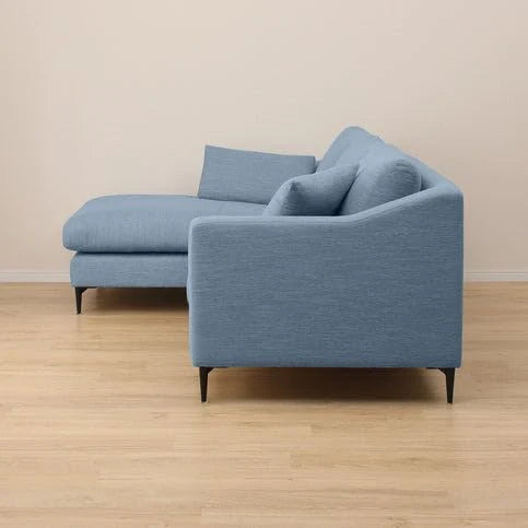 Flora 4 Seater L Shape Fabric Sofa – Stylish & Comfortable Sectional