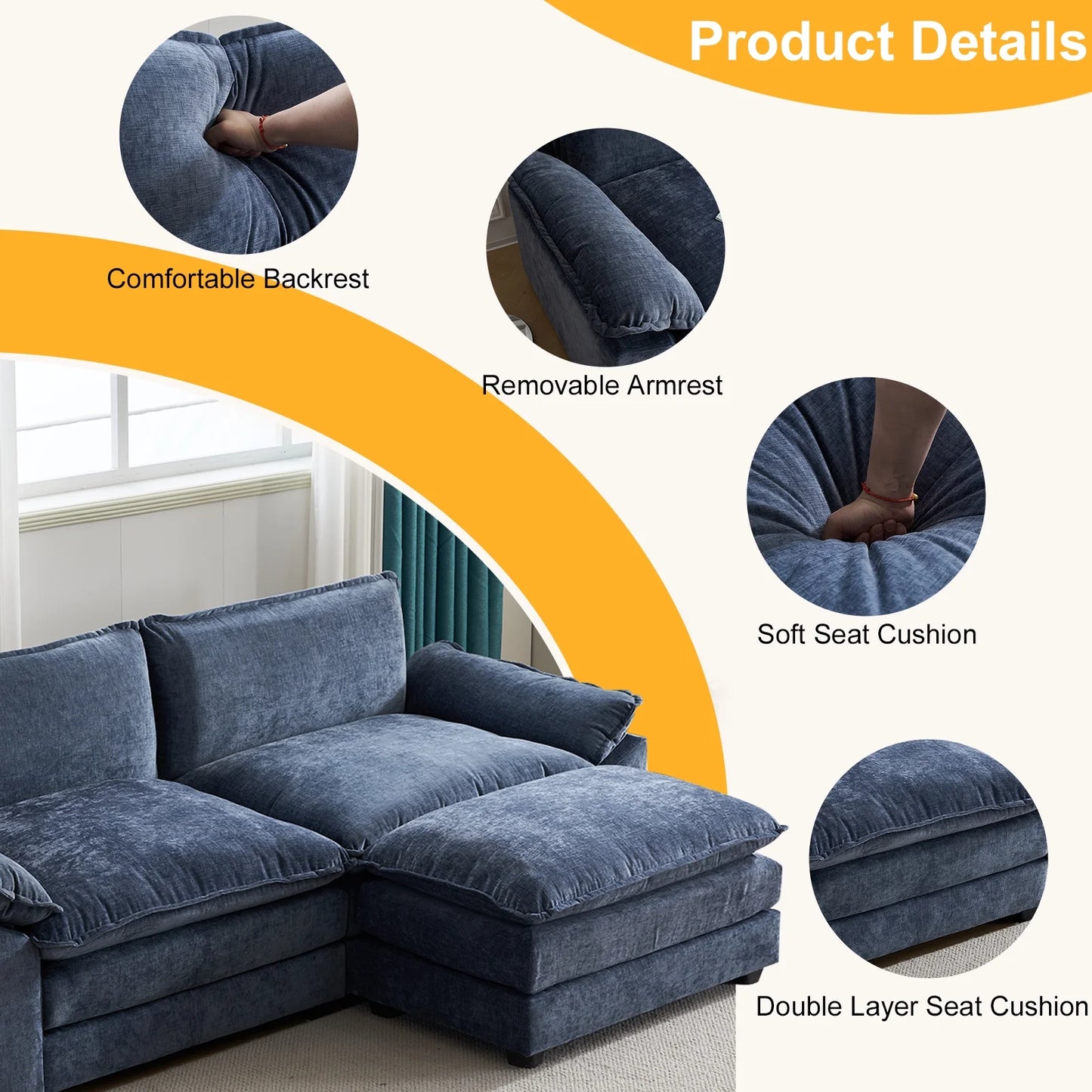 BORIS L Shaped Convertible Sofa – ABI Convenient Store