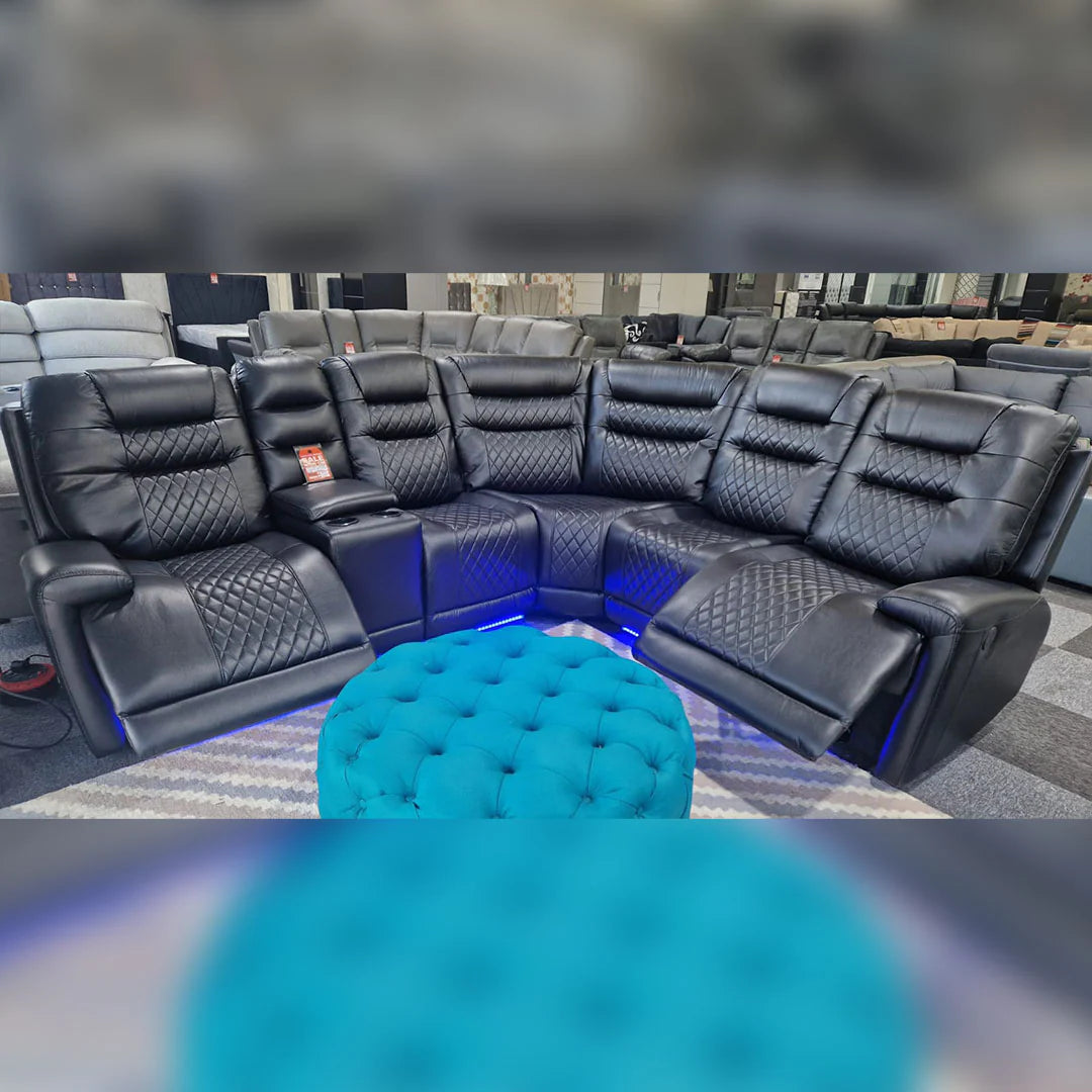 Halifax Leather Electric Recliner Corner Sofa s