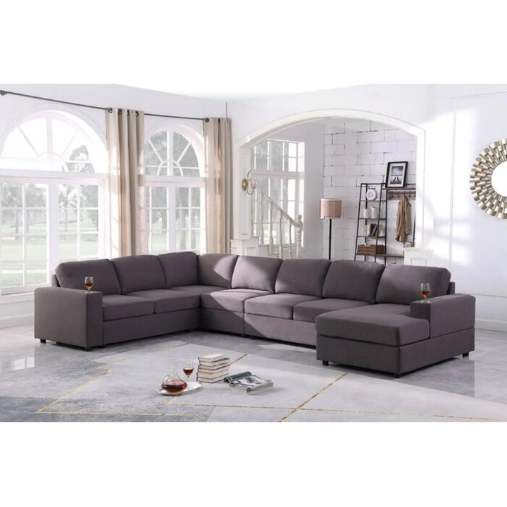 Cirina U-Shape Sofa – Modern Spacious Sectional Couch