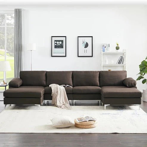 Coral 6 Seater U-Shape Sofa – Modern Family Sectional Couch